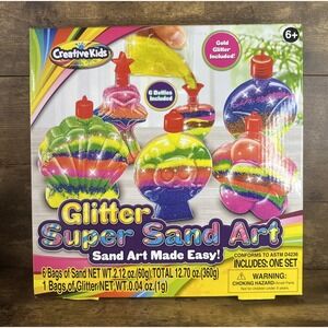 Super Sand Art Craft Kit Creative Kids Glitter Sand Set of 6 Ages 6+ New In Box